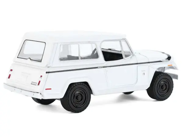 1971 Jeep Jeepster Commando White with Black Stripes "All Terrain" Series 17 1/64 Diecast Model Car by Greenlight #4