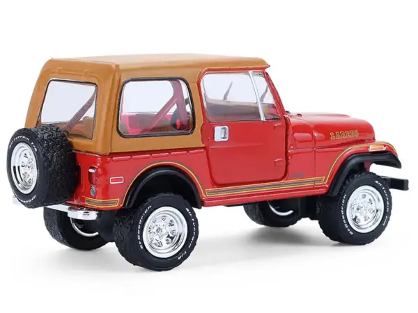 1980 Jeep CJ-7 Laredo Red with Tan Top "All Terrain" Series 17 1/64 Diecast Model Car by Greenlight #3