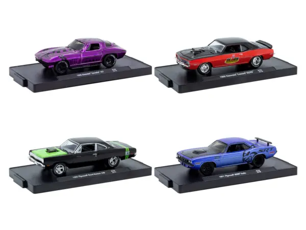 "Auto-Drivers" Set of 4 pieces in Blister Packs Release 128 Limited Edition to 9600 pieces Worldwide 1/64 Diecast Model Cars by M2 Machines #2