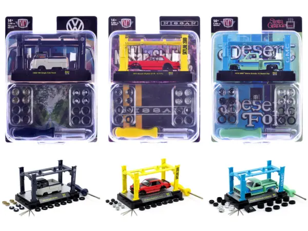 Model Kit 3 piece Car Set Release 82 Limited Edition to 8000 pieces Worldwide 1/64 Diecast Model Cars by M2 Machines #1