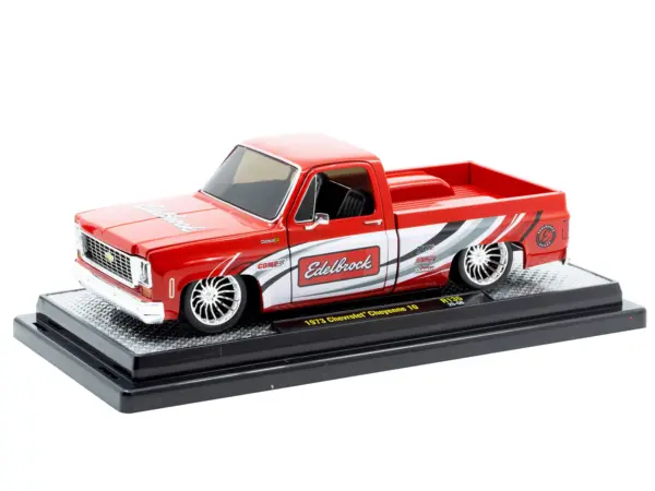 1973 Chevrolet Cheyenne 10 Pickup Truck "Edelbrock" Red with Graphics Limited Edition to 7850 pieces Worldwide 1/24 Diecast Model Car by M2 Machines #2