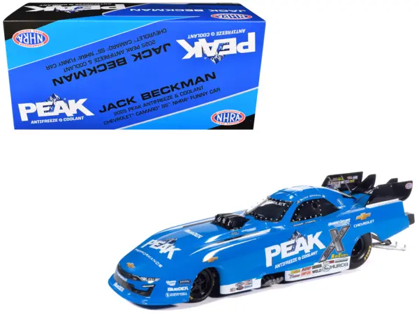 Chevrolet Camaro SS NHRA Funny Car Jack Beckman "Peak" (2025) "John Force Racing" Limited Edition 1/24 Diecast Model by Auto World #1