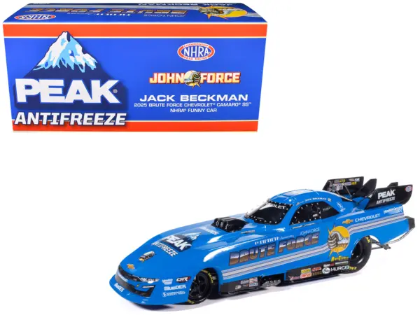 Chevrolet Camaro SS NHRA Funny Car Jack Beckman "Brute Force Tribute" (2025) "John Force Racing" Limited Edition 1/24 Diecast Model by Auto World #1