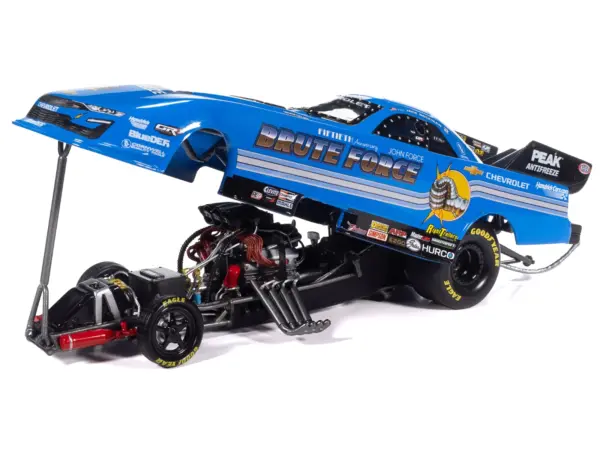 Chevrolet Camaro SS NHRA Funny Car Jack Beckman "Brute Force Tribute" (2025) "John Force Racing" Limited Edition 1/24 Diecast Model by Auto World #2