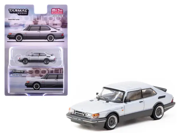 Saab 900 Turbo Silver Metallic "Global64" Series 1/64 Diecast Model by Tarmac Works #1