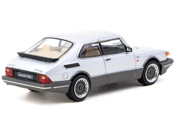 Saab 900 Turbo Silver Metallic "Global64" Series 1/64 Diecast Model by Tarmac Works #2