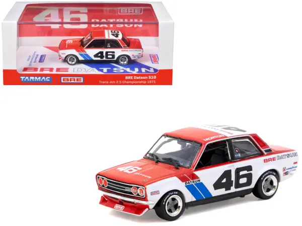 Datsun 510 #46 John Morton "Brock Racing Enterprises" Winner "Trans-Am 2.5 Championship" (1971) "Hobby64" Series 1/64 Diecast Model Car by Tarmac Works #1