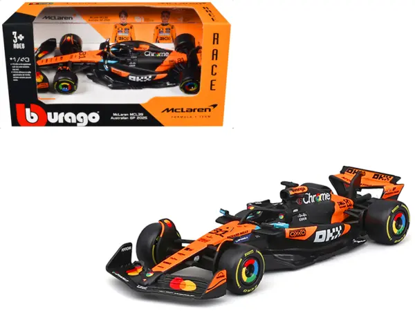 McLaren MCL39 #81 Oscar Piastri "OKX" Formula One F1 "Australian GP" (2025) "Race" Series 1/43 Diecast Model Car by Bburago #1