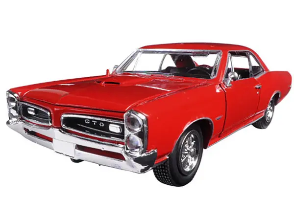 1966 Pontiac GTO Red "Muscle Car Collection" 1/25 Diecast Model Car by New Ray #2