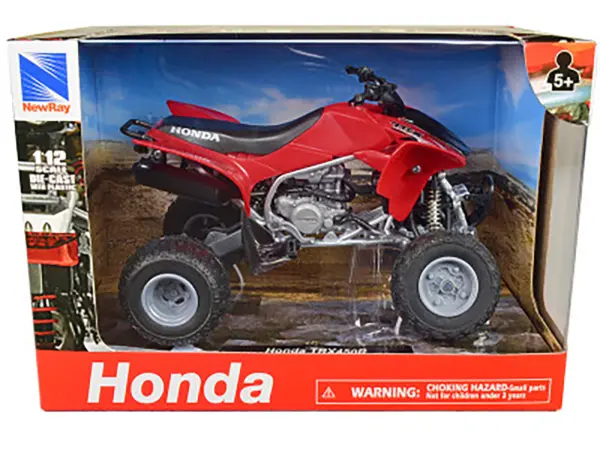 Honda TRX 450R ATV Red 1/12 Diecast Motorcycle Model by New Ray #3