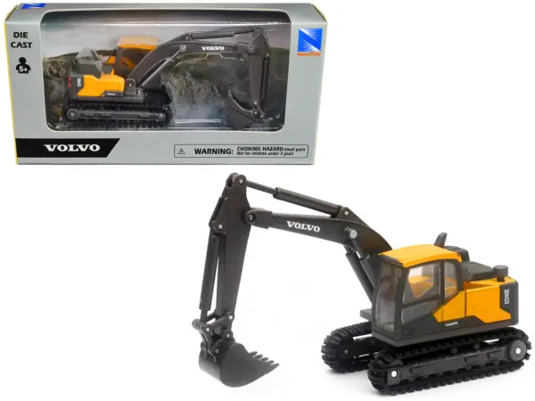 Volvo EC140E Track-Type Excavator Yellow Diecast Model by New Ray #1