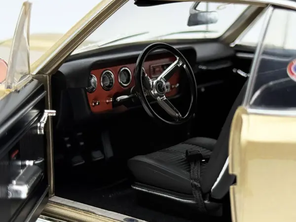 1966 Pontiac GTO "Car Craft Magazine Test Car" Gold Metallic with Black Top and Graphics Limited Edition to 300 pieces Worldwide 1/18 Diecast Model Car by ACME #2