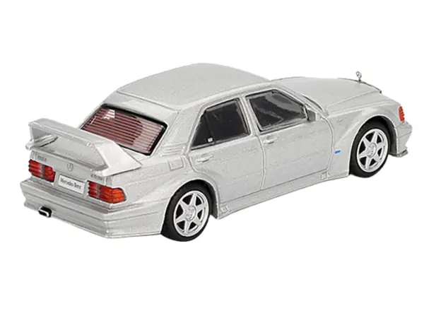 Mercedes-Benz 190E 2.5-16 Evolution II Astral Silver Metallic Limited Edition 1/64 Diecast Model Car by Mini GT #3