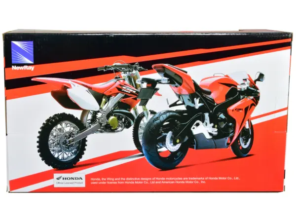 Honda CRF450R Dirt Bike Motorcycle Red and White 1/6 Diecast Model by New Ray #2