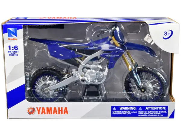 Yamaha YZ450F Dirt Bike Motorcycle Blue and Black 1/6 Diecast Model by New Ray #3