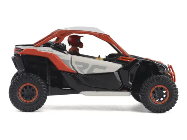Can-Am Maverick X3 X RS Turbo RR Chalk Gray and Magma Red with Driver Figure 1/32 Diecast Model by BRP Models #2
