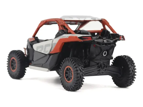 Can-Am Maverick X3 X RS Turbo RR Chalk Gray and Magma Red with Driver Figure 1/32 Diecast Model by BRP Models #3