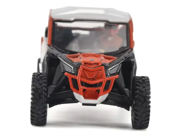Can-Am Maverick X3 X RS Turbo RR Chalk Gray and Magma Red with Driver Figure 1/32 Diecast Model by BRP Models #4