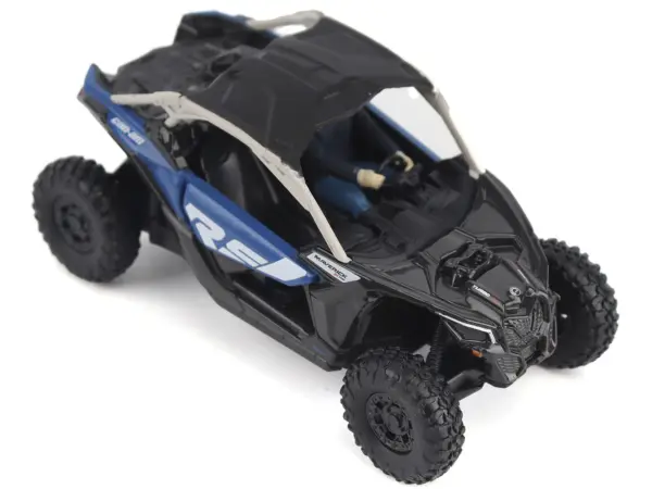 Can-Am Maverick X3 X RS Turbo RR Intense Blue and Chalk Gray with Driver Figure 1/32 Diecast Model by BRP Models #2