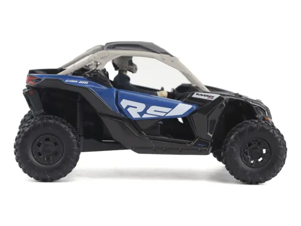 Can-Am Maverick X3 X RS Turbo RR Intense Blue and Chalk Gray with Driver Figure 1/32 Diecast Model by BRP Models #3