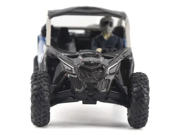 Can-Am Maverick X3 X RS Turbo RR Intense Blue and Chalk Gray with Driver Figure 1/32 Diecast Model by BRP Models #5