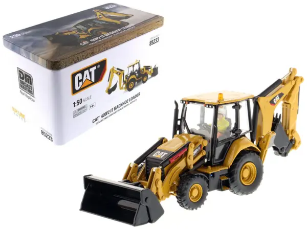 CAT Caterpillar 420F2 IT Backhoe Loader with Operator "High Line Series" 1/50 Diecast Model by Diecast Masters #1