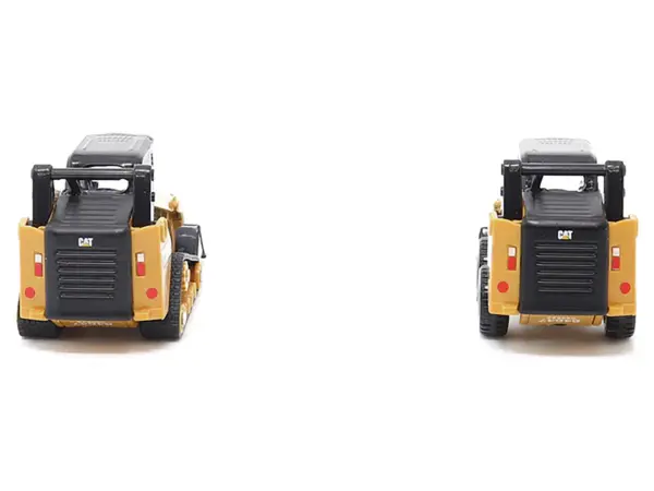 CAT Caterpillar 272D2 Skid Steer Loader Yellow and CAT Caterpillar 297D2 Compact Track Loader Yellow Set of 2 pieces 1/64 Diecast Models by Diecast Masters #4