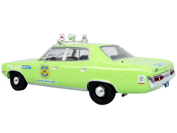 1972 AMC Matador Police Car "Cleveland Police Department" Light Green 1/43 Diecast Model by Iconic Replicas #2