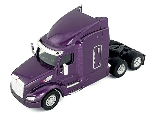 Peterbilt 579 Sleeper Cab Purple Metallic 1/87 (HO) Plastic Model Car by HO Logistics #2