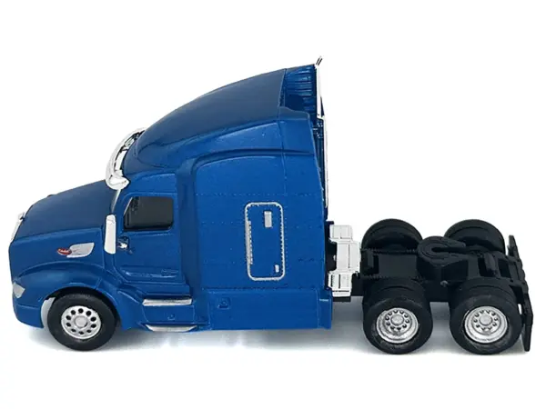 Peterbilt 579 Sleeper Cab Blue Metallic 1/87 (HO) Plastic Model Car by HO Logistics #3