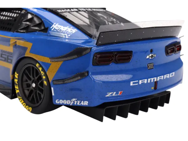 Chevrolet Camaro ZL1 #24 Jenson Button - Jimmie Johnson - Mike Rockenfeller (Post-Race Weathered Version) "Hendrick Motorsports - NASCAR Next Gen Garage 56" Innovative "24 Hours of Le Mans" (2023) 1/18 Model Car by Top Speed #4