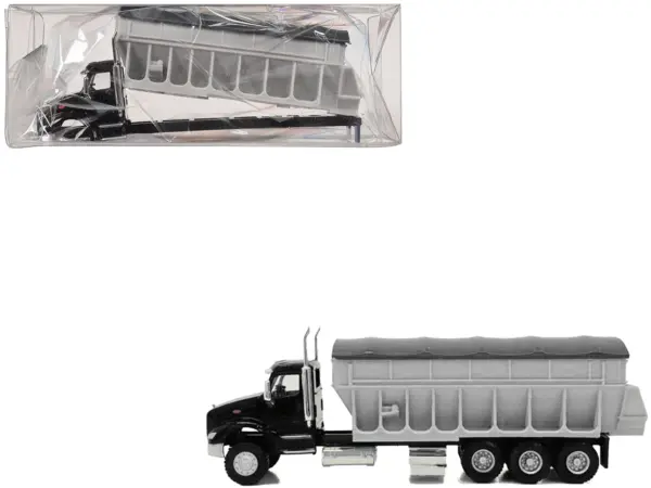 Peterbilt 579 Potato/Sugar Beet Truck Black 1/87 (HO) Plastic Model Car by Promotex #1