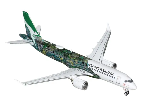 Airbus A220-300 Commercial Aircraft "QantasLink - Minyma Kutjara Tjukurpa" (VH-X4A) White with Graphics 1/400 Diecast Model Airplane by GeminiJets #2