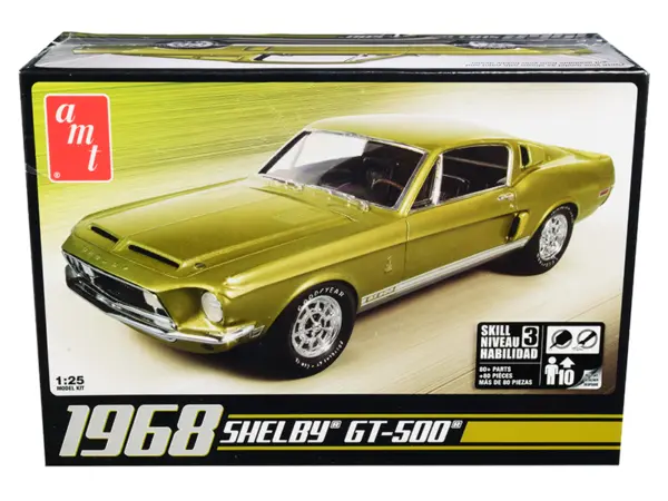 Skill 3 Model Kit 1968 Ford Mustang Shelby GT-500 1/25 Scale Model by AMT #1