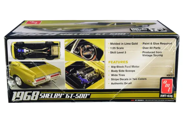 Skill 3 Model Kit 1968 Ford Mustang Shelby GT-500 1/25 Scale Model by AMT #2