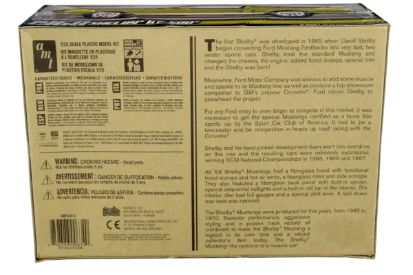 Skill 3 Model Kit 1968 Ford Mustang Shelby GT-500 1/25 Scale Model by AMT #3