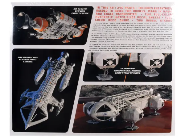 Skill 2 Model Kit Eagle and Hawk War Games Edition "Space: 1999" (1975-1977) TV Series 1/72 Scale Model by MPC #4